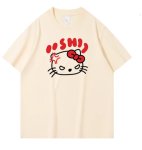 画像3: Parody Aglee Kitty short sleeve T-shirt   あ Kitty short sleeve T-shirt    アングリーキティパロディープリント 半袖Tシャツ  男女兼用 ユニセックス (3)