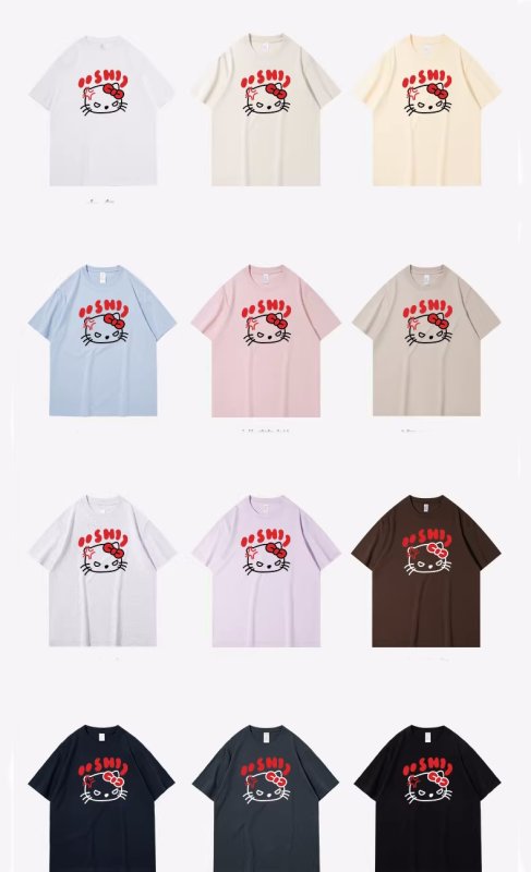 画像5: Parody Aglee Kitty short sleeve T-shirt   あ Kitty short sleeve T-shirt    アングリーキティパロディープリント 半袖Tシャツ  男女兼用 ユニセックス (5)