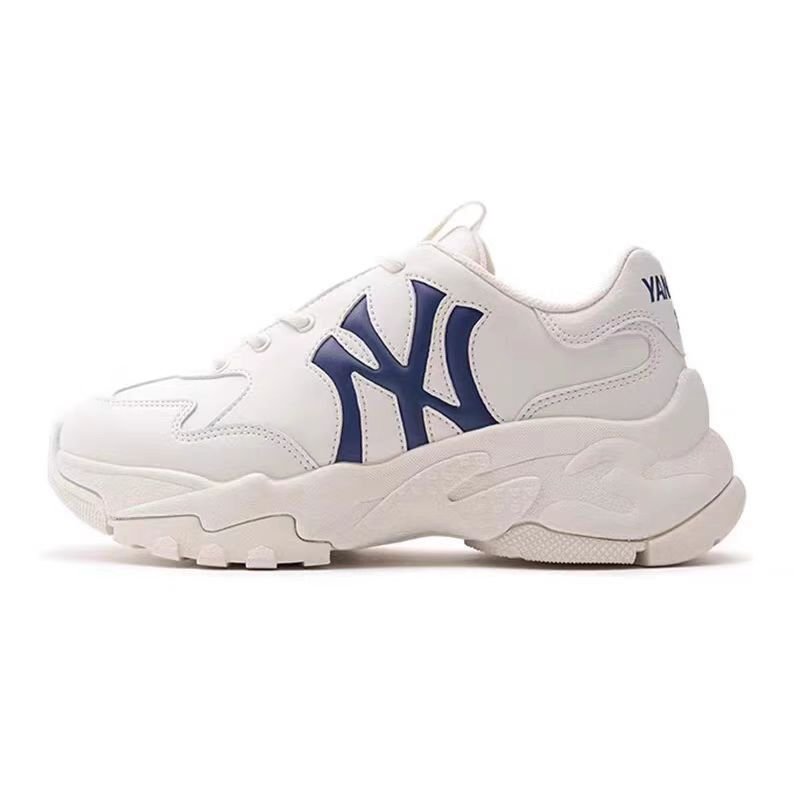画像4: MLB NY New York Yankees Monogram Logo Bigball Chunky Sneaker エムルビー ユニセックス NY ニューヨークヤンキース 厚底 ベースボール ロゴ スニーカー (4)