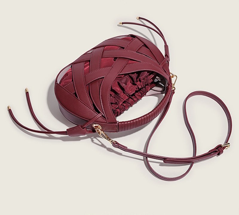 画像12: Hollow-out Decorated Bird's Nest Bag tote shoulder bag 　編み込みメッシュバードネットレザートートショルダーバッグ (12)