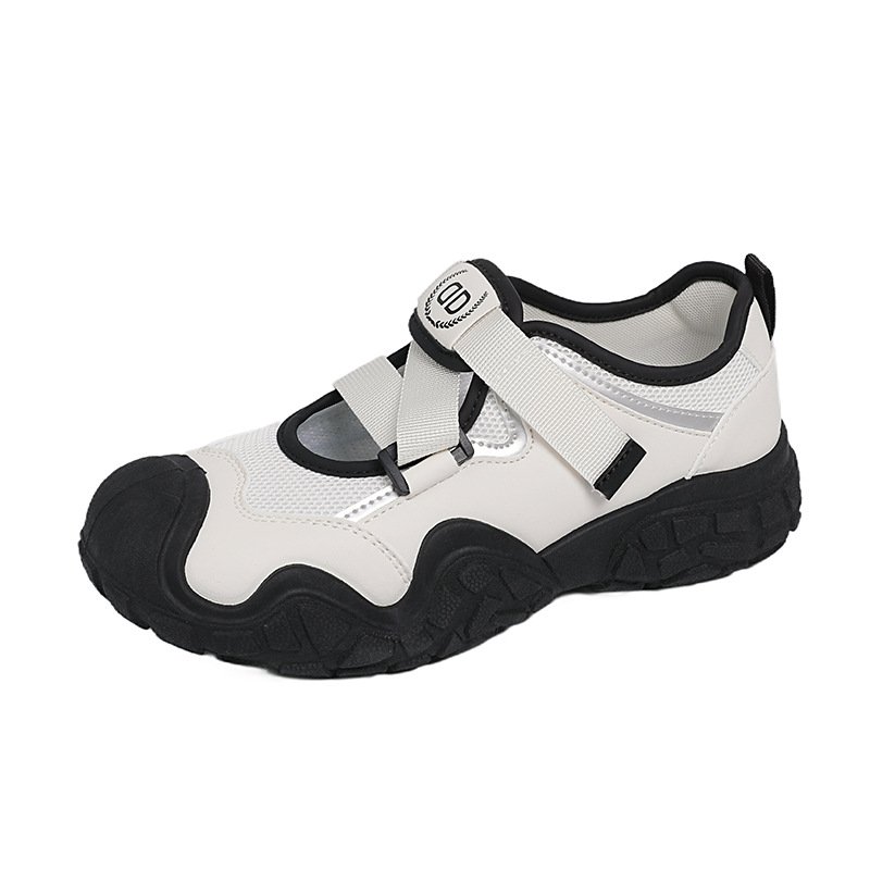 画像2: Women's Velcro Chunky Sole breathable Sneakers ベルクロチャンキーソール メッシュ スニーカー (2)