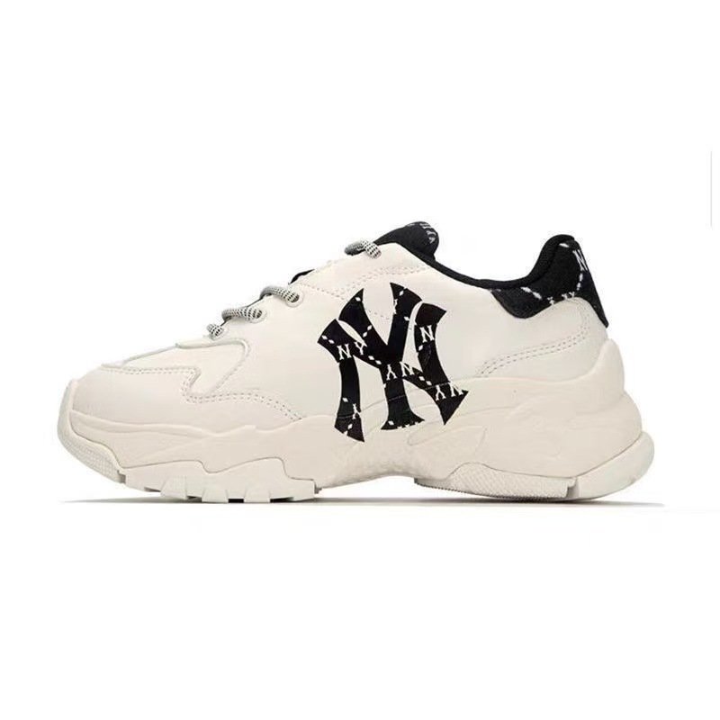 画像10: MLB NY New York Yankees Monogram Logo Bigball Chunky Sneaker エムルビー ユニセックス NY ニューヨークヤンキース 厚底 ベースボール ロゴ スニーカー (10)