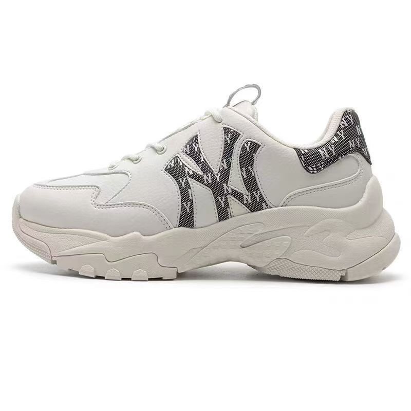 画像9: MLB NY New York Yankees Monogram Logo Bigball Chunky Sneaker エムルビー ユニセックス NY ニューヨークヤンキース 厚底 ベースボール ロゴ スニーカー (9)