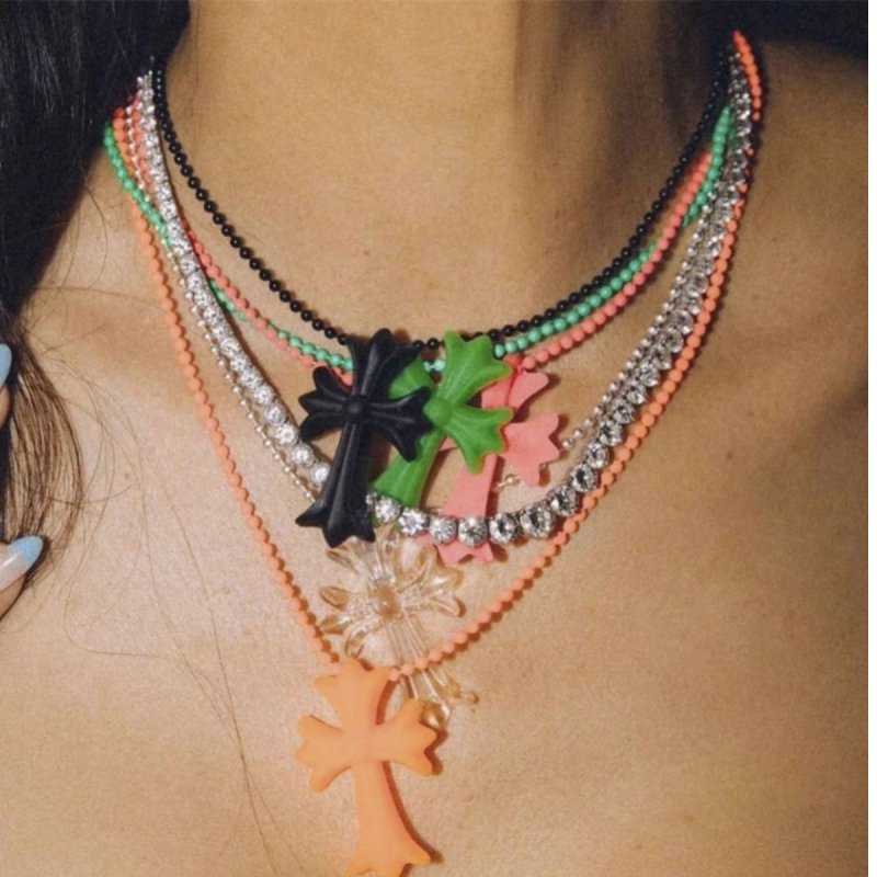 画像11: Cross PVC necklace ユニセックス 男女兼用 十字架 クロス シリコン ラバー PVC ネックレス (11)