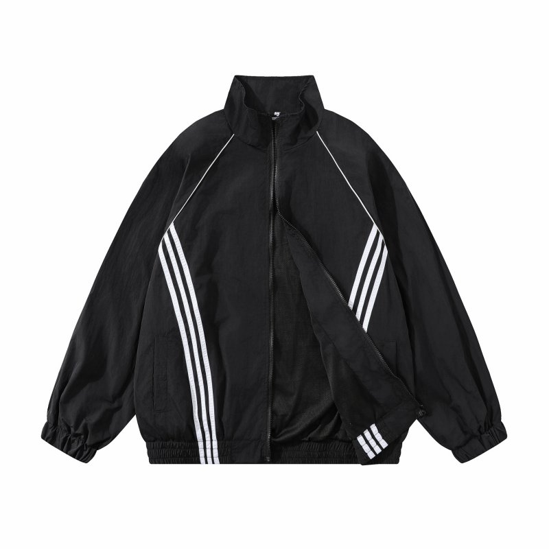 画像9: 3-Line Stand Collar Zip-Up Tracksuit  jacket and pants set 　3ラインスタンドカラージップアップ トラックスーツ セットアップ ユニセックス 男女兼用 ジャケット ＆パンツ上下セット (9)