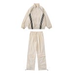 画像2: 3-Line Stand Collar Zip-Up Tracksuit  jacket and pants set 　3ラインスタンドカラージップアップ トラックスーツ セットアップ ユニセックス 男女兼用 ジャケット ＆パンツ上下セット (2)