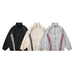 画像5: 3-Line Stand Collar Zip-Up Tracksuit  jacket and pants set 　3ラインスタンドカラージップアップ トラックスーツ セットアップ ユニセックス 男女兼用 ジャケット ＆パンツ上下セット (5)