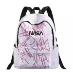画像2: NASA x Graphic Print Backpack shoulder bag ユニセックス男女兼用NASAナサ×グラフィックプリント バックパックリュック ショルダーバッグ (2)