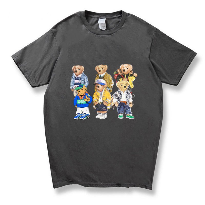 画像8: Sporty Teddy Bear  Print Short Sleeve T-Shirt  　ユニセックス 男女兼用スポーツテイストテディーベアプリント 半袖 Tシャツ (8)