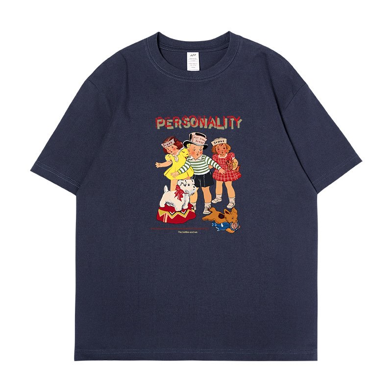 画像3: Unisex  American nostalgic PERSONALITY Logo pop girl & boyT-shirt  男女兼用 ユニセックス アメリカンノスタルジックポップガール＆ボーイ Tシャツ (3)