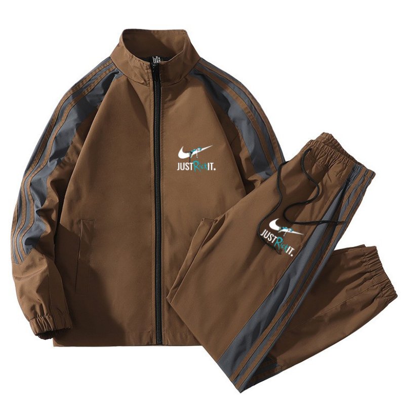 画像2: 26 Men & Women Rick and Morty Broken swoosh Just Rick It TRACK SUIT Setup Jacket and Pants Set リック・アンド・モーティ ブロークン スウォッシュ プリント トラックスーツ セットアップ ユニセックス 男女兼用 ジャージ上下 ＆パンツセット (2)