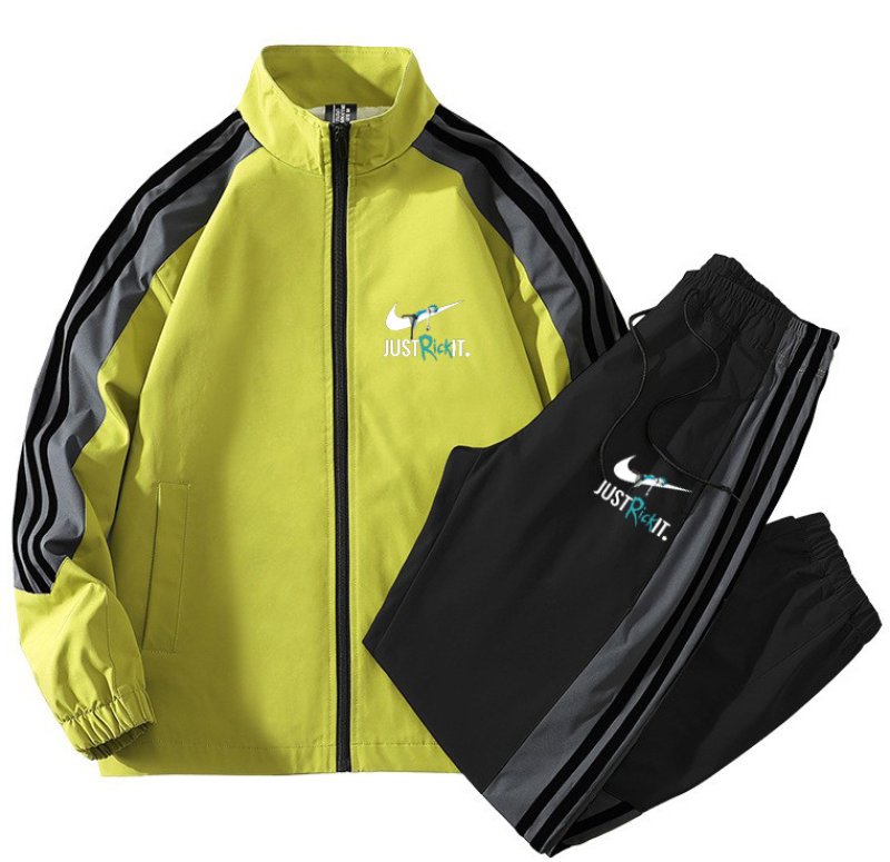 画像3: 26 Men & Women Rick and Morty Broken swoosh Just Rick It TRACK SUIT Setup Jacket and Pants Set リック・アンド・モーティ ブロークン スウォッシュ プリント トラックスーツ セットアップ ユニセックス 男女兼用 ジャージ上下 ＆パンツセット (3)