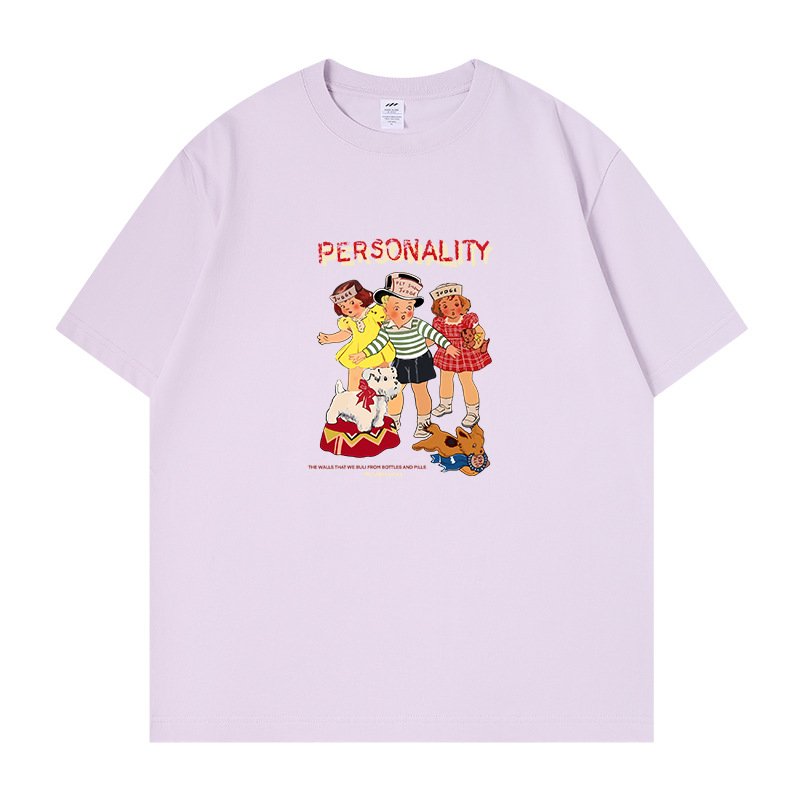 画像12: Unisex  American nostalgic PERSONALITY Logo pop girl & boyT-shirt  男女兼用 ユニセックス アメリカンノスタルジックポップガール＆ボーイ Tシャツ (12)