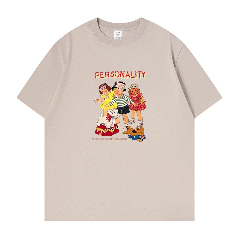 画像9: Unisex  American nostalgic PERSONALITY Logo pop girl & boyT-shirt  男女兼用 ユニセックス アメリカンノスタルジックポップガール＆ボーイ Tシャツ (9)