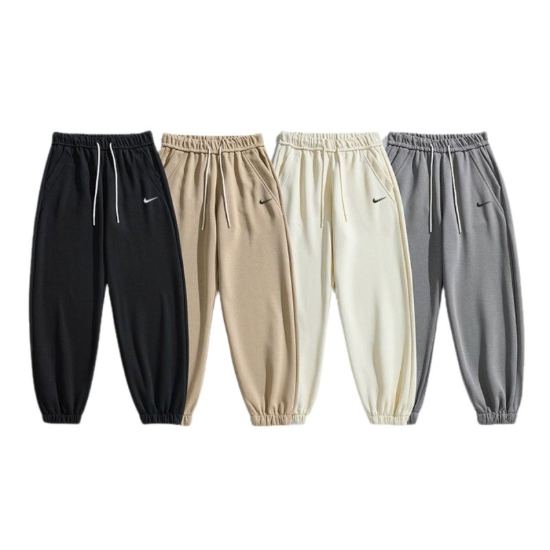 画像1: 24 Broken swoosh Parody Sweat Pants NK ブロークン スウォッシュ スウェット パンツ  男女兼用 ユニセックス ジョガーパンツ 裾絞りタイプ (1)