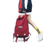 画像4: NASA  Print Backpack Tote shoulder bag ユニセックス男女兼用NASAナサプリント バックパックリュックトート ショルダーバッグ (4)