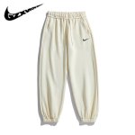 画像4: 24 Broken swoosh Parody Sweat Pants NK ブロークン スウォッシュ スウェット パンツ  男女兼用 ユニセックス ジョガーパンツ 裾絞りタイプ (4)