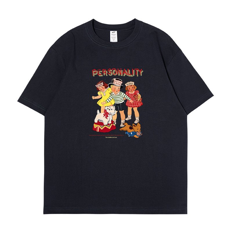 画像6: Unisex  American nostalgic PERSONALITY Logo pop girl & boyT-shirt  男女兼用 ユニセックス アメリカンノスタルジックポップガール＆ボーイ Tシャツ (6)