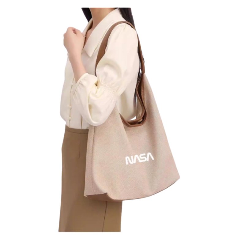 画像6: NASA x One-Shoulder Large Capacity Tote Shoulder Underarm Bag　 NASAナサ×ワンショルダーラージキャパシティートートショルダーアンダーアームバッグ (6)