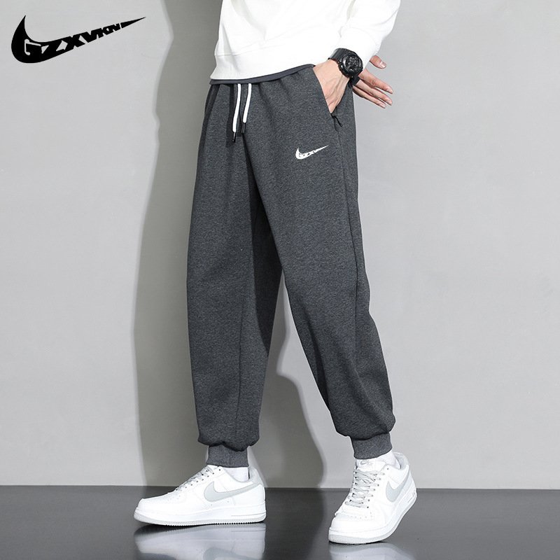 画像2: 24 Broken swoosh Parody Sweat Pants NK ブロークン スウォッシュ スウェット パンツ  男女兼用 ユニセックス ジョガーパンツ 裾絞りタイプ (2)
