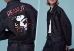 画像3: Cycling Snoopy & Woodstock Denim Jacket　サイクリングスヌーピー＆ウッドストックデニムショート丈Gジャンジャケット (3)