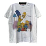 画像1: Unisex SAY CHEESE The Simpsons Family Vintage Style Print Short-Sleeve T-Shirt   男女兼用 ユニセックスシンプソンズファミリー写真撮影プリント半袖Tシャツ (1)