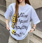 画像8: Unisex Alphabet logo print vintage style T-shirt  男女兼用 ユニセックス アルファベットロゴプリントヴィンテージスタイル半袖 Tシャツ (8)