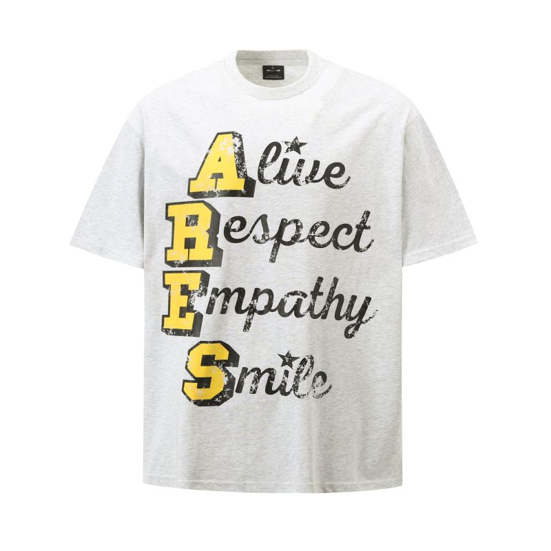 画像2: Unisex Alphabet logo print vintage style T-shirt  男女兼用 ユニセックス アルファベットロゴプリントヴィンテージスタイル半袖 Tシャツ (2)