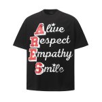 画像1: Unisex Alphabet logo print vintage style T-shirt  男女兼用 ユニセックス アルファベットロゴプリントヴィンテージスタイル半袖 Tシャツ (1)