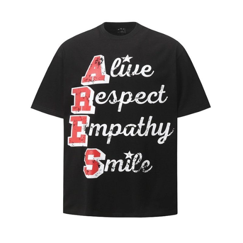 画像1: Unisex Alphabet logo print vintage style T-shirt  男女兼用 ユニセックス アルファベットロゴプリントヴィンテージスタイル半袖 Tシャツ (1)