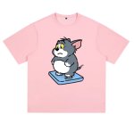 画像9: Unisex Fat Tom and Jerry prints T-shirt  男女兼用 ファットトムとジェリーユニセックスプリント 半袖 Tシャツ (9)