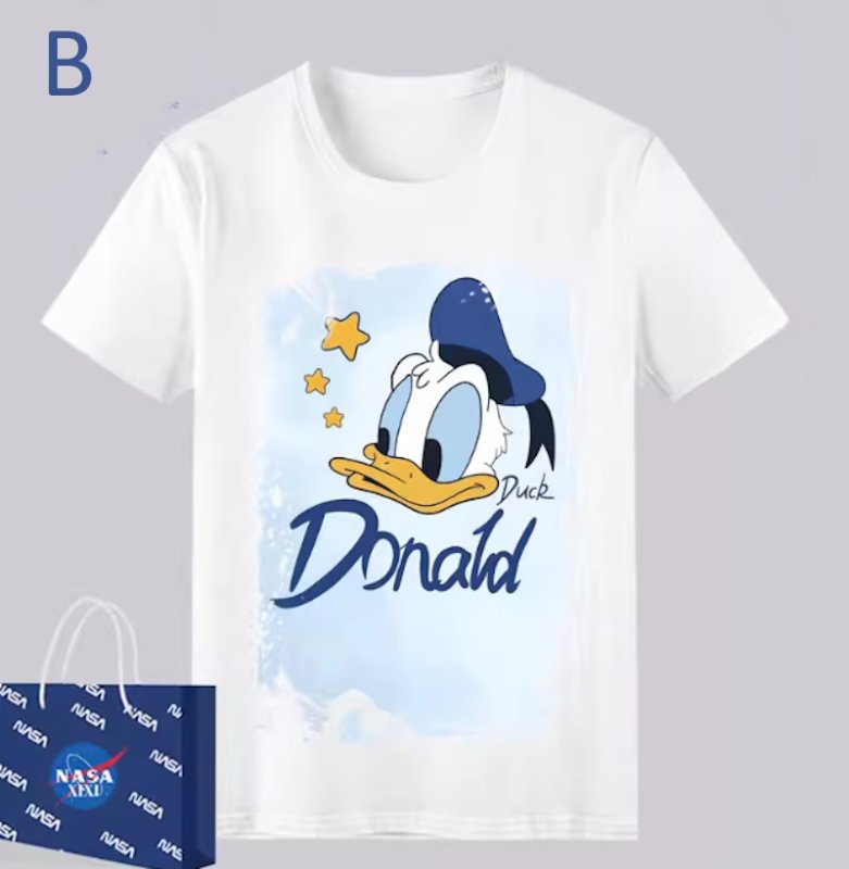画像3: Unisex Donald Duck and other prints T-shirt  男女兼用 ユニセックスドナルドダック＆アザープリント 半袖 Tシャツ (3)