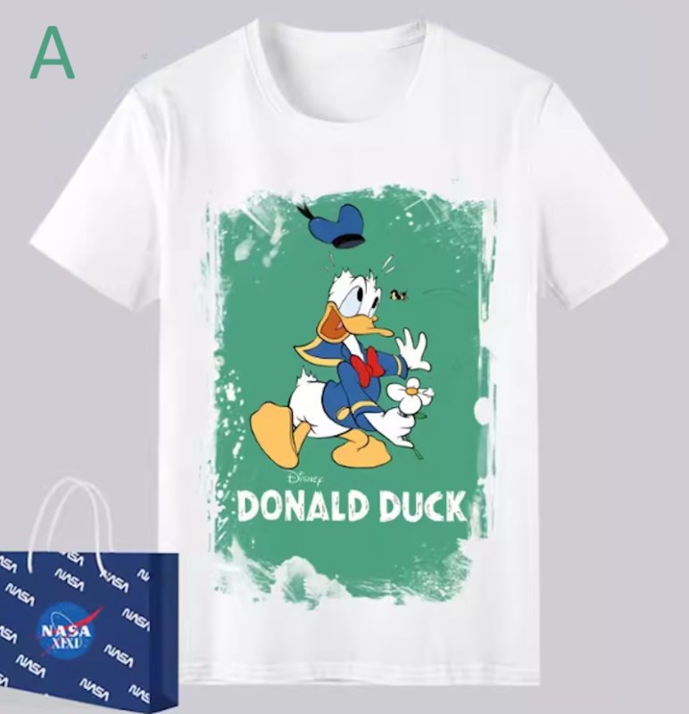 画像2: Unisex Donald Duck and other prints T-shirt  男女兼用 ユニセックスドナルドダック＆アザープリント 半袖 Tシャツ (2)