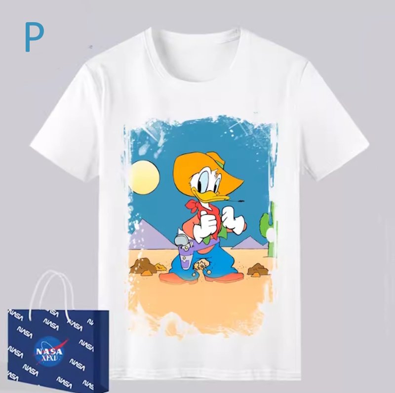 画像17: Unisex Donald Duck and other prints T-shirt  男女兼用 ユニセックスドナルドダック＆アザープリント 半袖 Tシャツ (17)