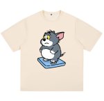 画像8: Unisex Fat Tom and Jerry prints T-shirt  男女兼用 ファットトムとジェリーユニセックスプリント 半袖 Tシャツ (8)