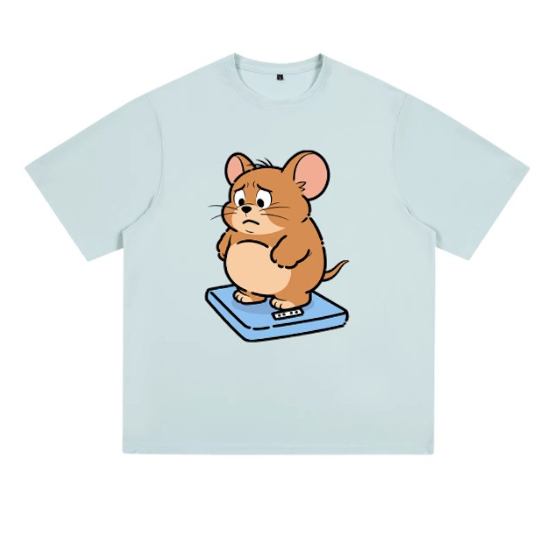画像5: Unisex Fat Tom and Jerry prints T-shirt  男女兼用 ファットトムとジェリーユニセックスプリント 半袖 Tシャツ (5)