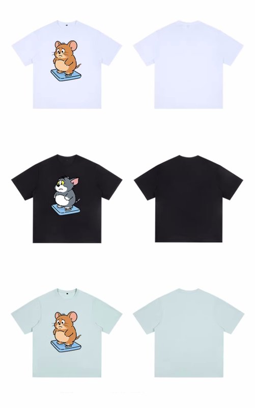 画像11: Unisex Fat Tom and Jerry prints T-shirt  男女兼用 ファットトムとジェリーユニセックスプリント 半袖 Tシャツ (11)
