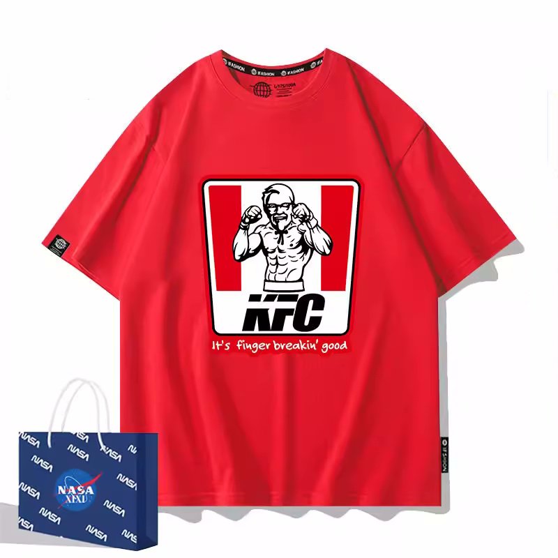 画像5: Unisex Kentucky Fried Chicken x Muscle Fighting Colonel Sanders prints T-shirt  男女兼用 ユニセックスケンタッキー×マッスルカーネル.サンダースプリント 半袖 Tシャツ (5)