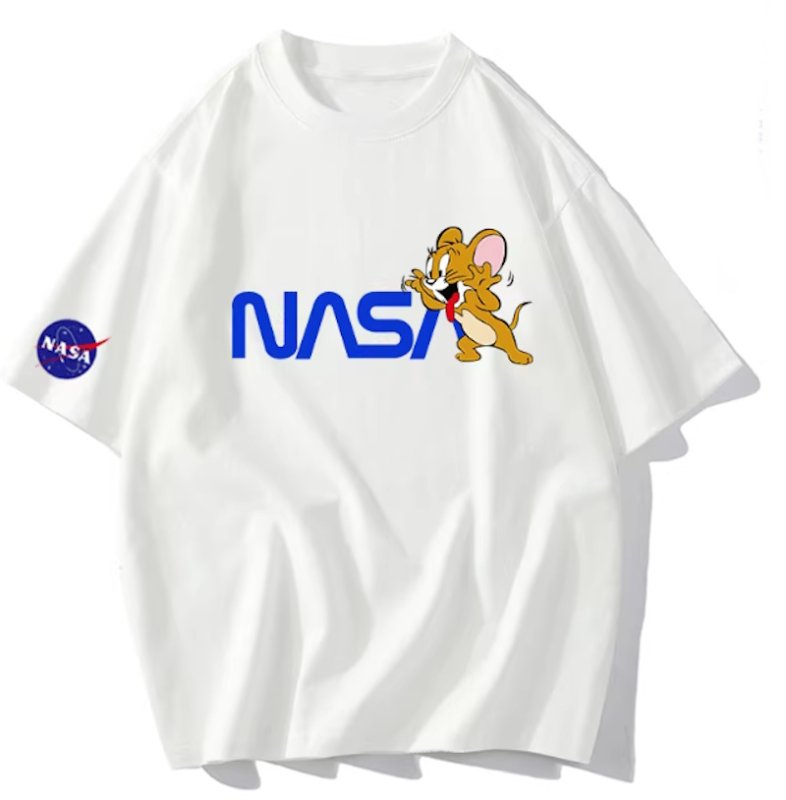 画像5: Unisex NASA x Tom and Jerry prints T-shirt  男女兼用 NASA×トム＆ジェリーユニセックスプリント 半袖 Tシャツ (5)