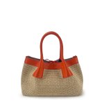 画像9: Leather-trimmed woven tote shoulder basket bag 　 レザートリミングかご籠トートショルダーバケットバッグ (9)