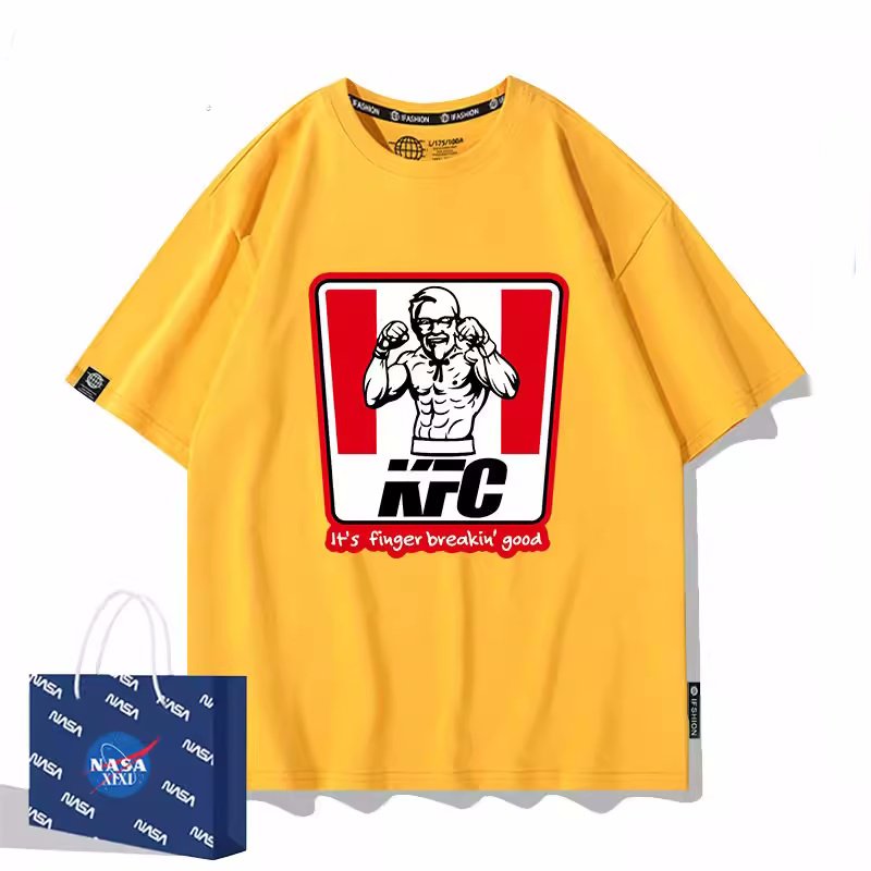 画像6: Unisex Kentucky Fried Chicken x Muscle Fighting Colonel Sanders prints T-shirt  男女兼用 ユニセックスケンタッキー×マッスルカーネル.サンダースプリント 半袖 Tシャツ (6)