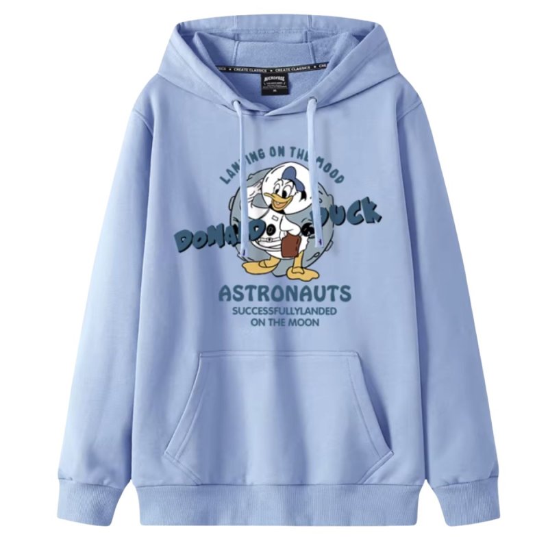 画像1: Donald Duck astronaut long-sleeved Hoodie Sweat  宇宙飛行士 ドナルドダック スウェット フーディパーカー 男女兼用 ユニセックス (1)