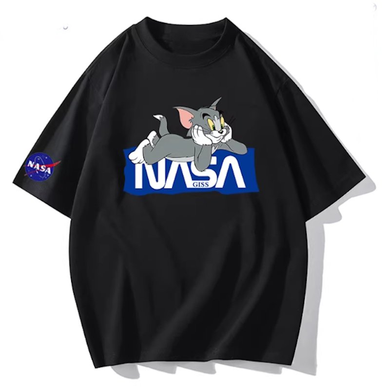 画像2: Unisex NASA x Tom and Jerry prints T-shirt  男女兼用 NASA×トム＆ジェリーユニセックスプリント 半袖 Tシャツ (2)
