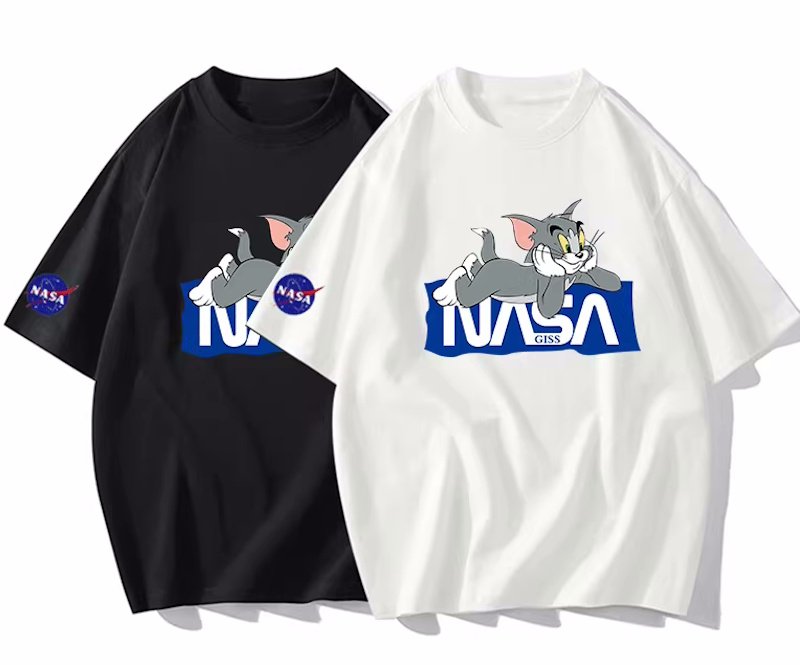画像10: Unisex NASA x Tom and Jerry prints T-shirt  男女兼用 NASA×トム＆ジェリーユニセックスプリント 半袖 Tシャツ (10)