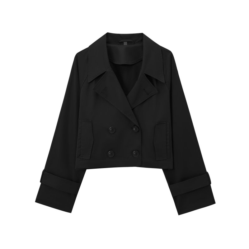 画像9: Double-breasted tailored short coat jacket　ダブルボタンテーラードショートコートジャケット (9)