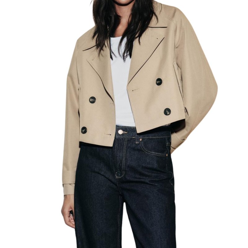 画像1: Double-breasted tailored short coat jacket　ダブルボタンテーラードショートコートジャケット (1)