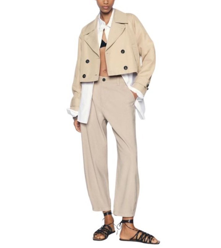 画像3: Double-breasted tailored short coat jacket　ダブルボタンテーラードショートコートジャケット (3)