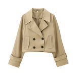 画像6: Double-breasted tailored short coat jacket　ダブルボタンテーラードショートコートジャケット (6)