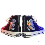 画像4: Unisex Half & Half KAWS High-top canvas  lace-up sneakers Shoes　 ユニセックス男女兼用ハーフ&ハーフカウズハイカットレースアップ キャンバススニーカーカジュアルシューズ (4)