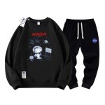 画像5: 26SS NASA x Snoopy sweat pants setup ユニセックス男女兼用 NASA × スヌーピー 宇宙飛行士 スウェット トレーナー パンツ セットアップ  (5)